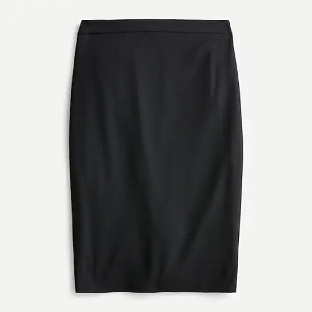 J crew super 120s black pencil skirt